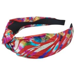 💖 3/$30 💖 Red Metallic Striped Patterned Headband